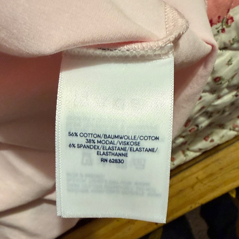 Lands' End Light Pink very soft Pleated Top. Med(10-12). - Picture 6 of 6